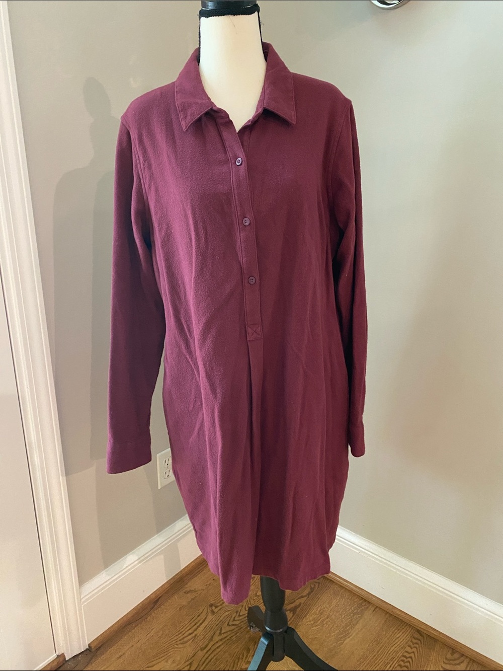 Patagonia Fjord flannel shirt dress size medium 100% cotton soft preppy gorpcore